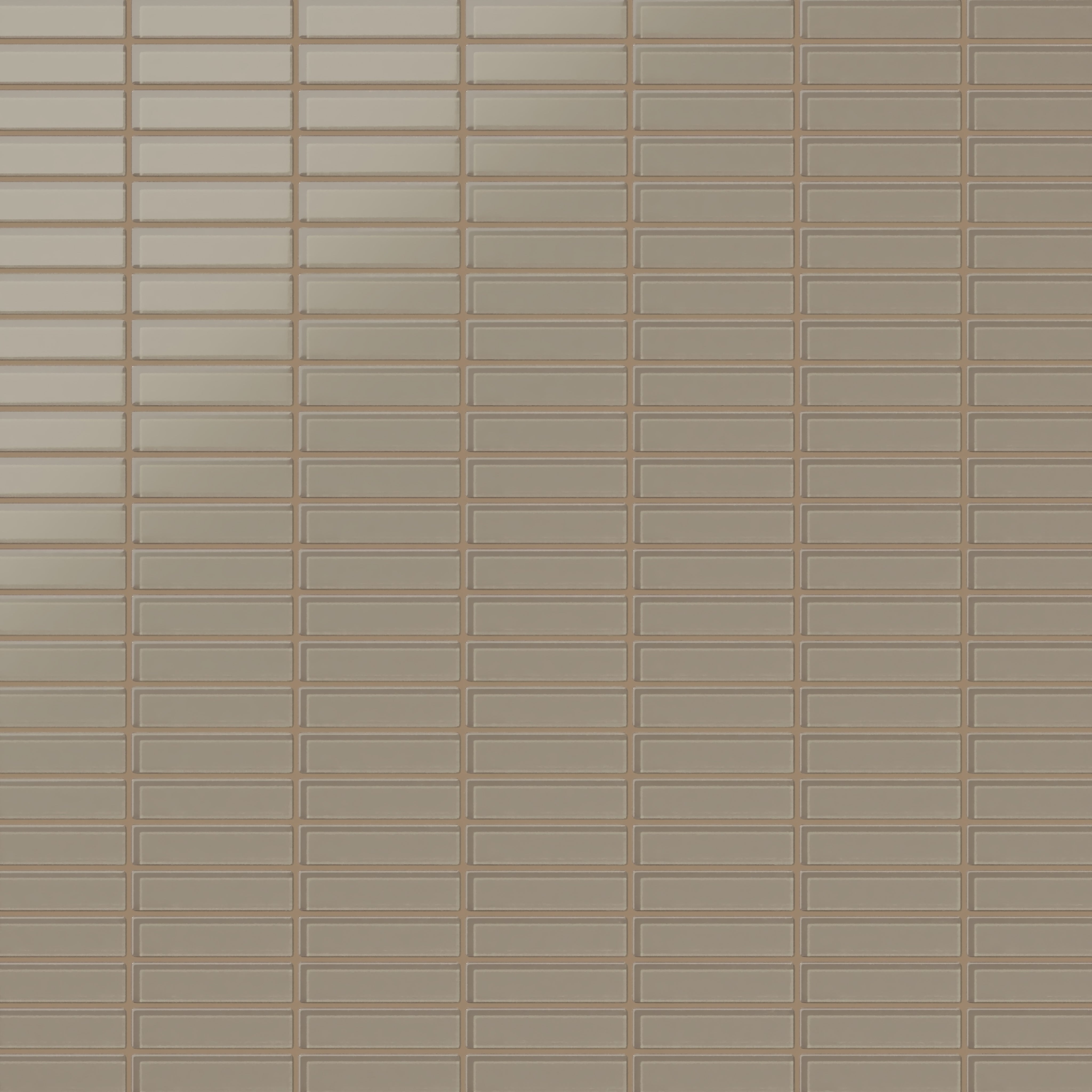 1x4 Straight Set Sheeted Glass Mosaic Tile in Quail Matte