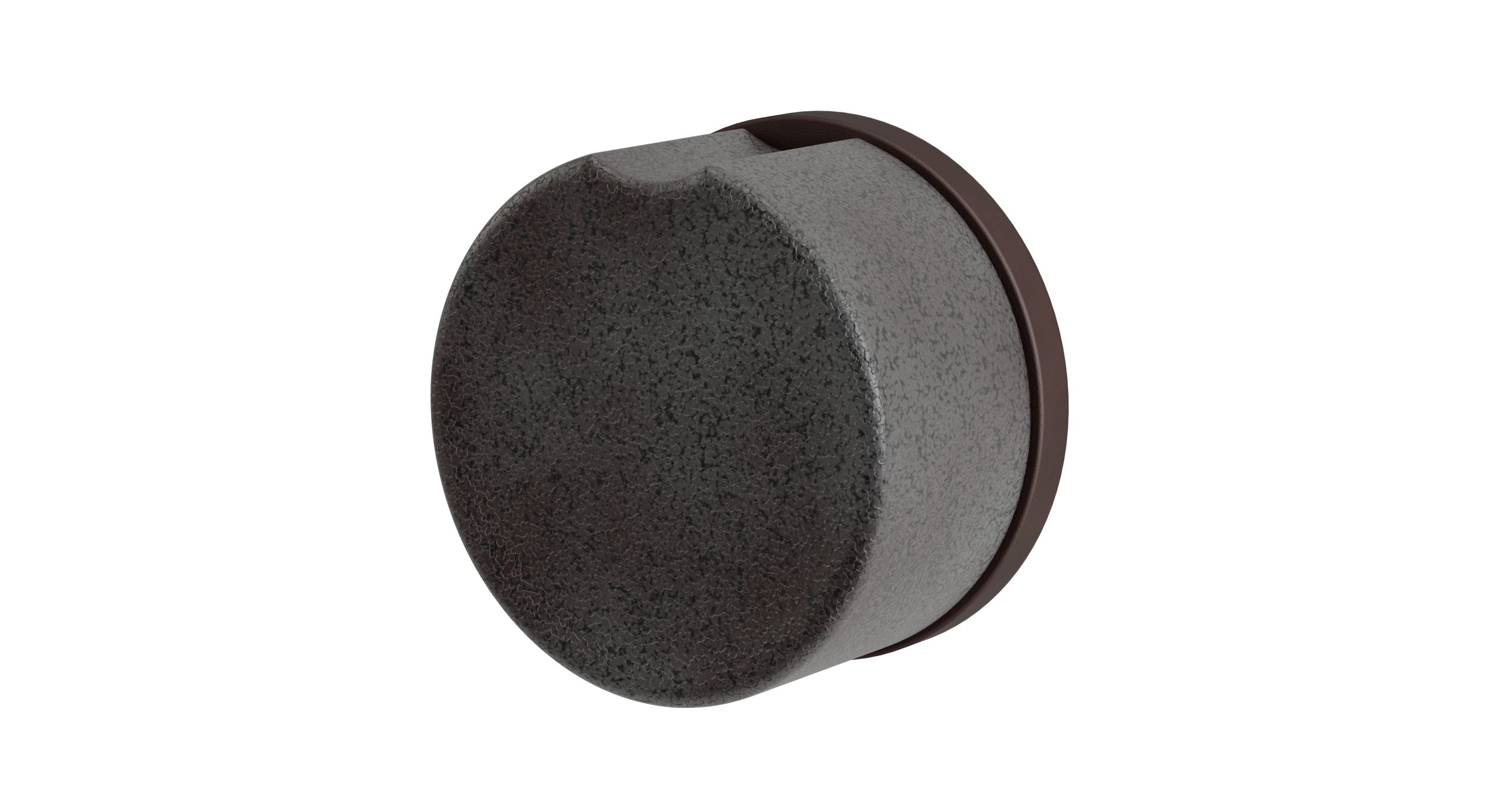 Foundry One Handle Wall Mount Diverter/Volume Control Shower Trim with Groove Ceramic Knob Handle in Architectural Copper