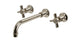 Emerson Two Handle Wall Mount 10" Lavatory Faucet with Defined Cross Handles in Polished Nickel