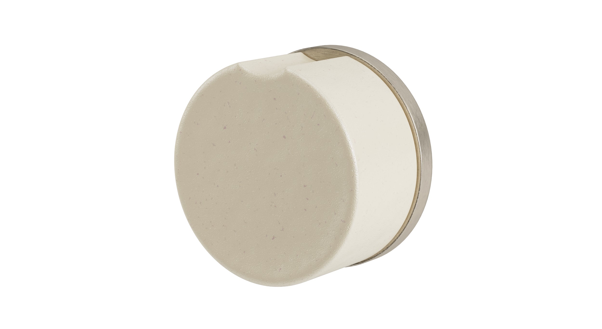 Foundry One Handle Wall Mount Diverter/Volume Control Shower Trim with Groove Ceramic Knob Handle in Satin Nickel