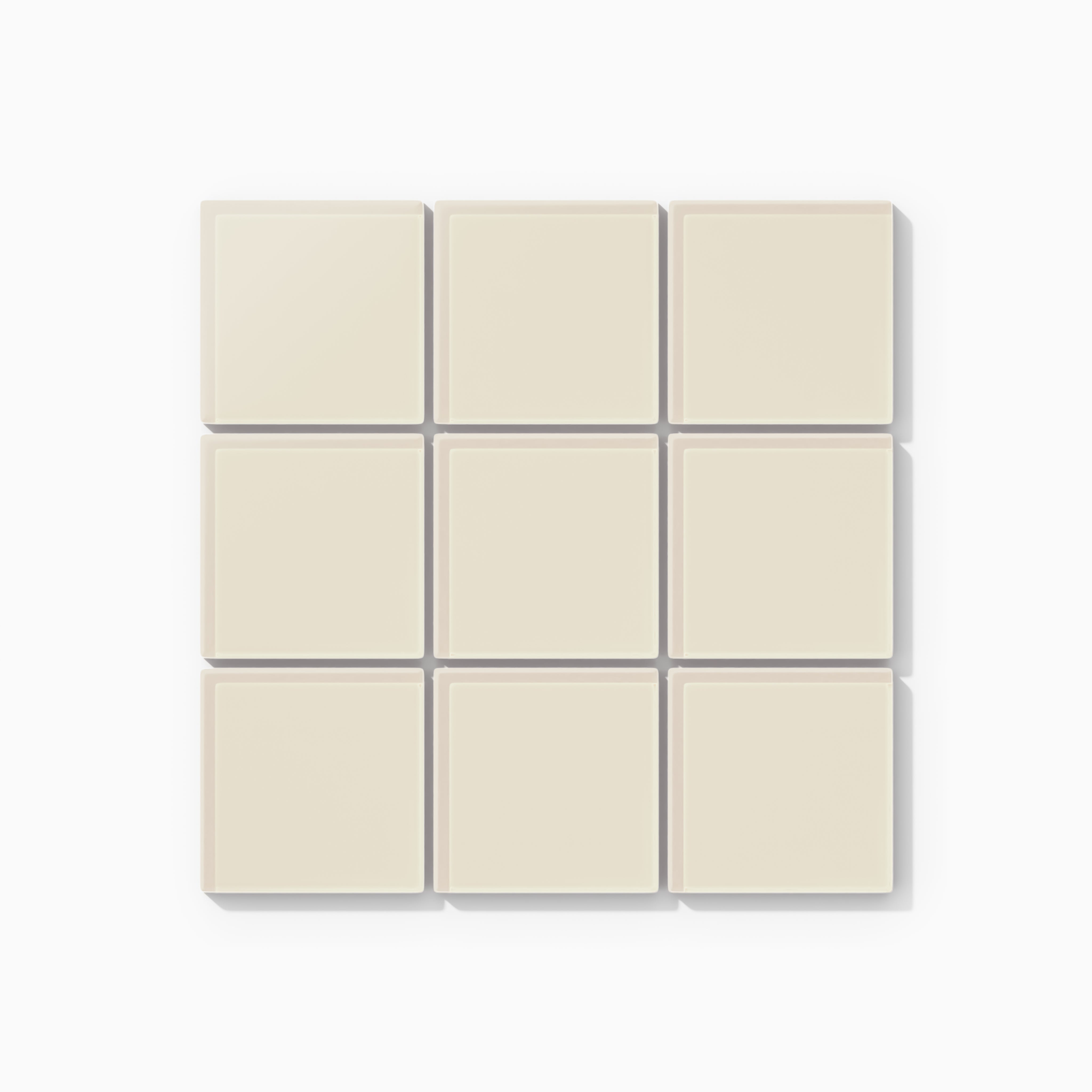 3x3 Straight Set Sheeted Glass Mosaic Tile in Sparrow Matte