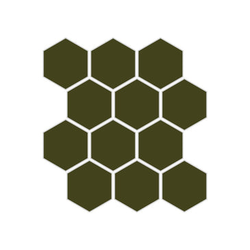 2" Hexagon Sheeted Original Ceramic Mosaic Tile in Lone Pine Matte