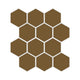 3" Hexagon Sheeted Original Ceramic Mosaic Tile in Chaparral Matte