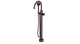 Emerson One Handle Floor Mount Gooseneck Bath Trim with Hand Shower and Classic Cross Handle in Architectural Copper