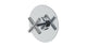 Contour One Handle Wall Mount Shower Trim with Soft Cross Handle in Polished Chrome
