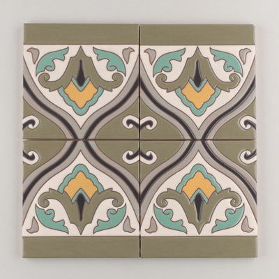 6x6 Handpainted Sample Old California #8  in Neutral Motif