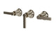 Emerson Three Handle Wall Mount Bath Trim with Diverter/Volume Control and Classic Lever Handles in Polished Nickel