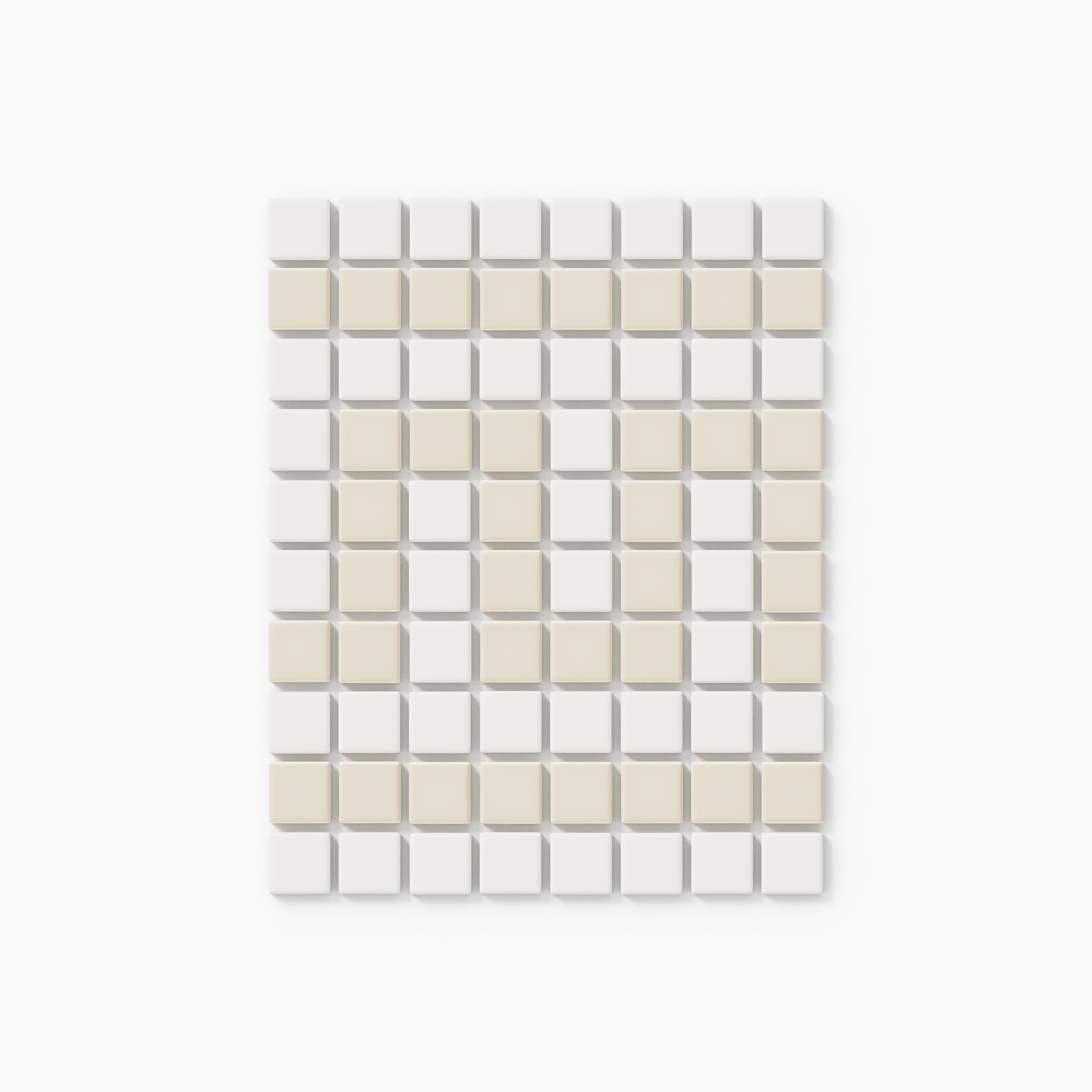 1x1 Labyrinth Border Sheeted Original Ceramic Tile in Linen Matte