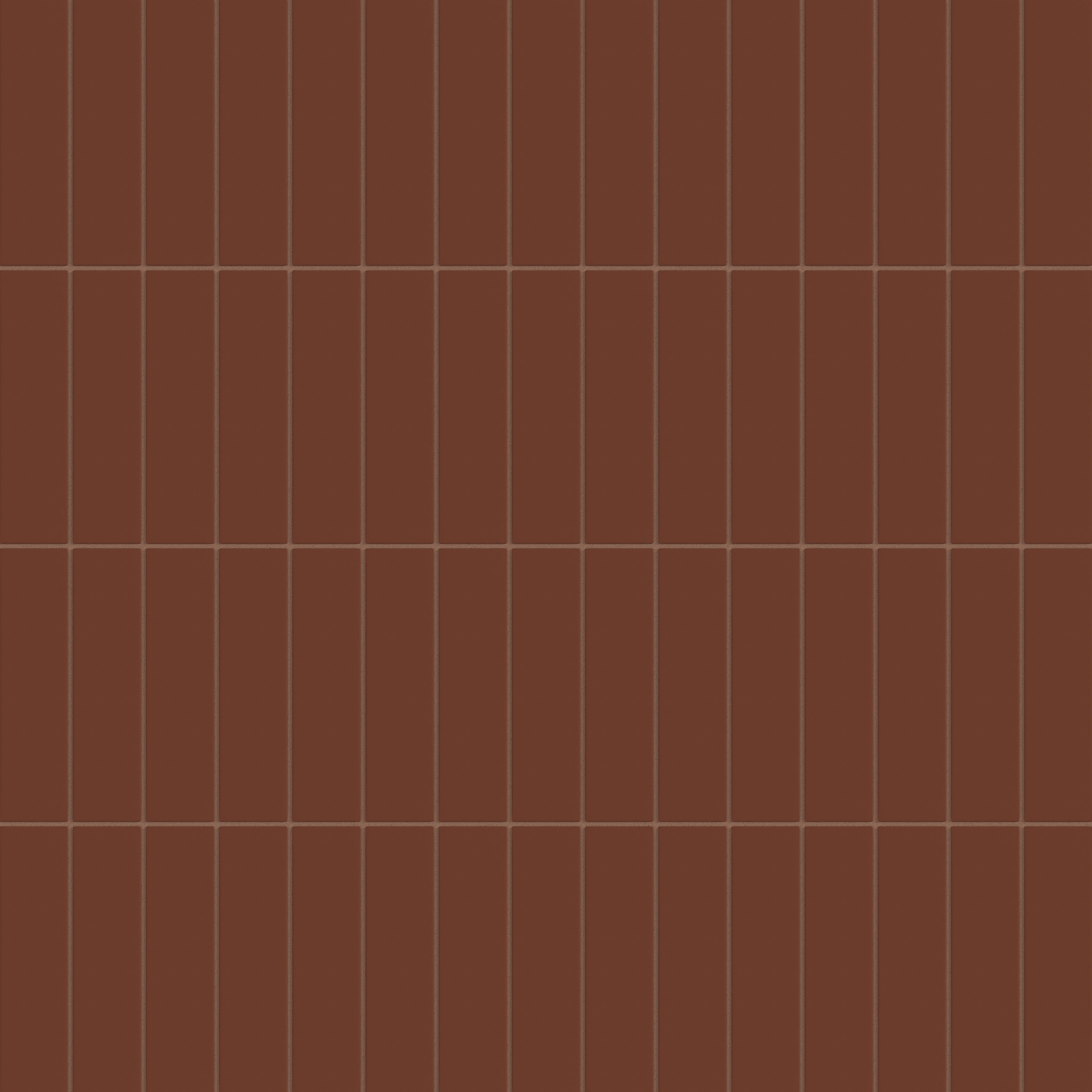 2x8 Natural Press Ceramic Tile in Red Iron Oxide Matte
