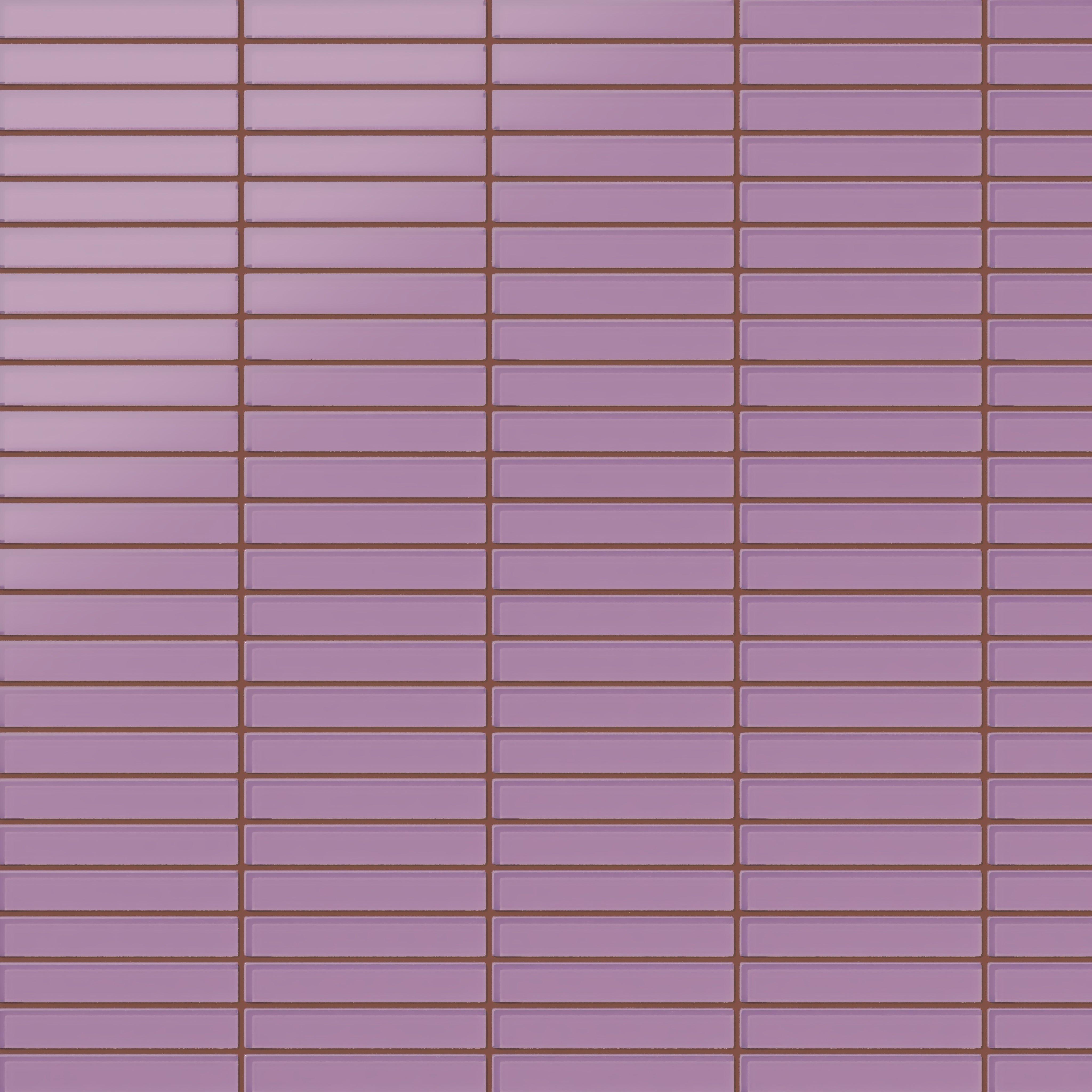 1x6 Straight Set Sheeted Glass Mosaic Tile in Waxbill Matte