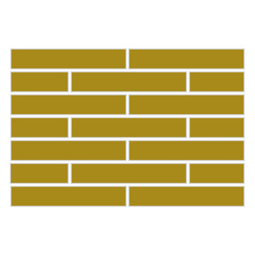 1x6 Half Offset Sheeted Original Ceramic Mosaic Tile in Mustard Seed Gloss