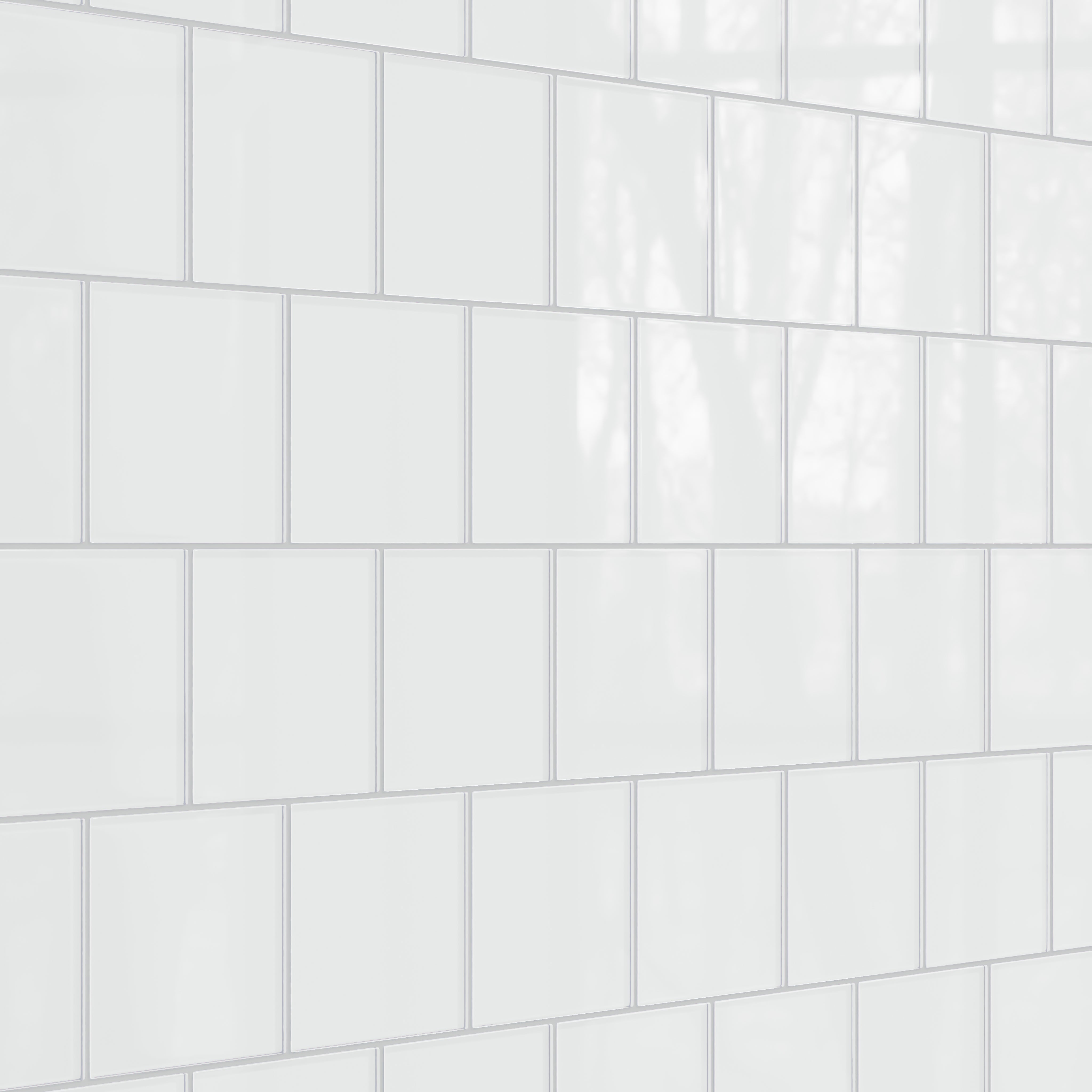 6x6 Glass Tile in Egret Gloss