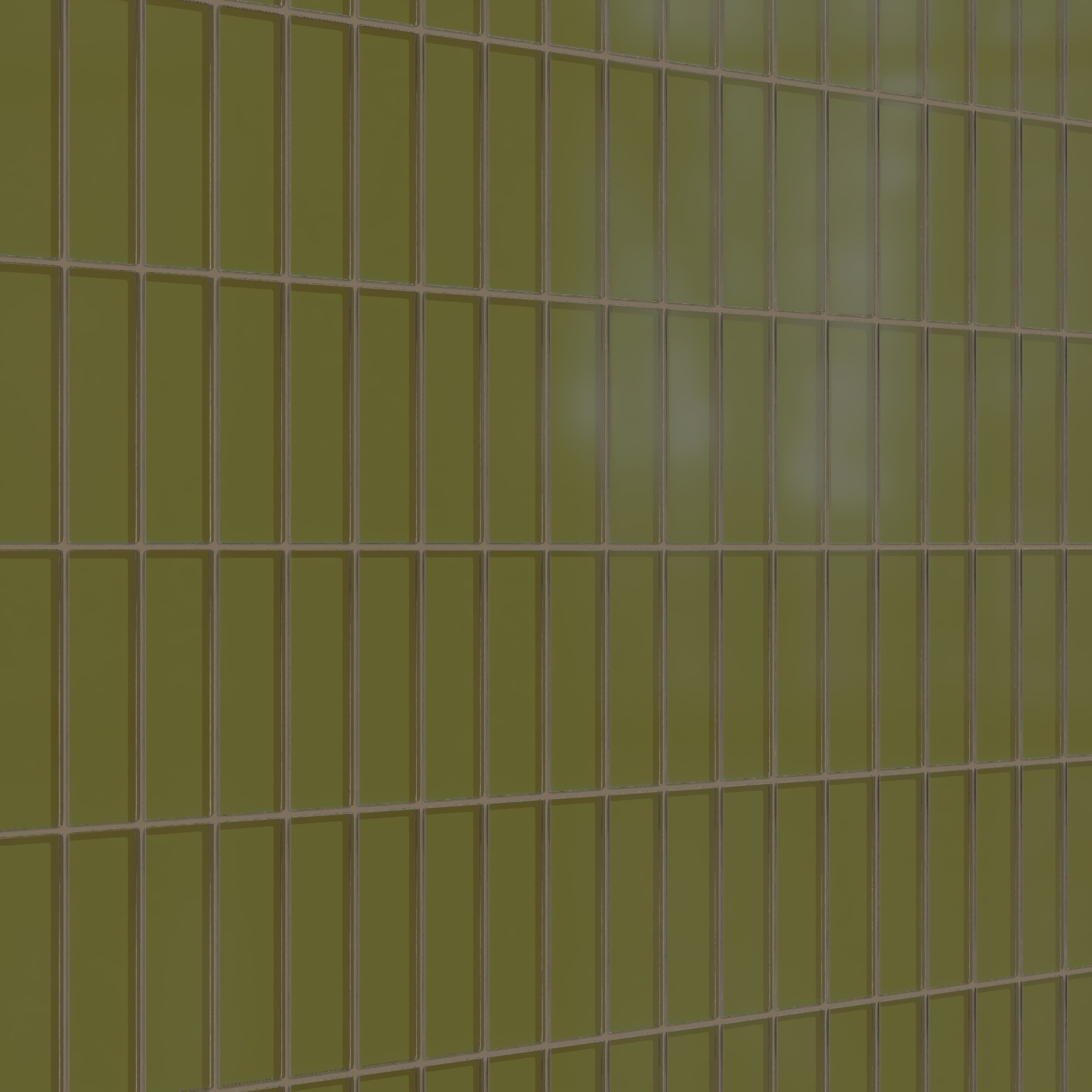 2x6 Glass Tile in Cormorant Matte