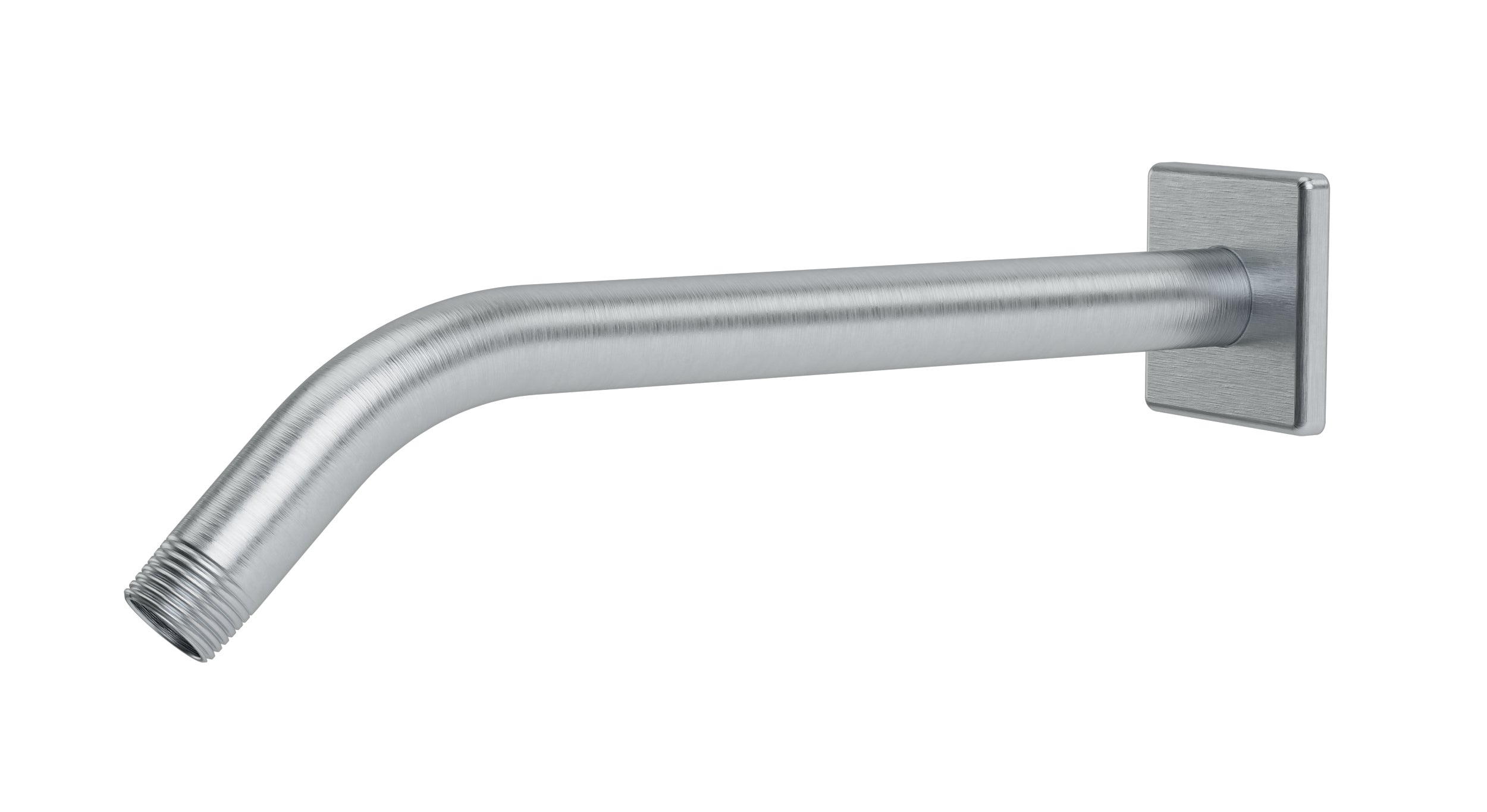 Flatiron 45-Degree 12" Shower Arm with Flange in Satin Chrome