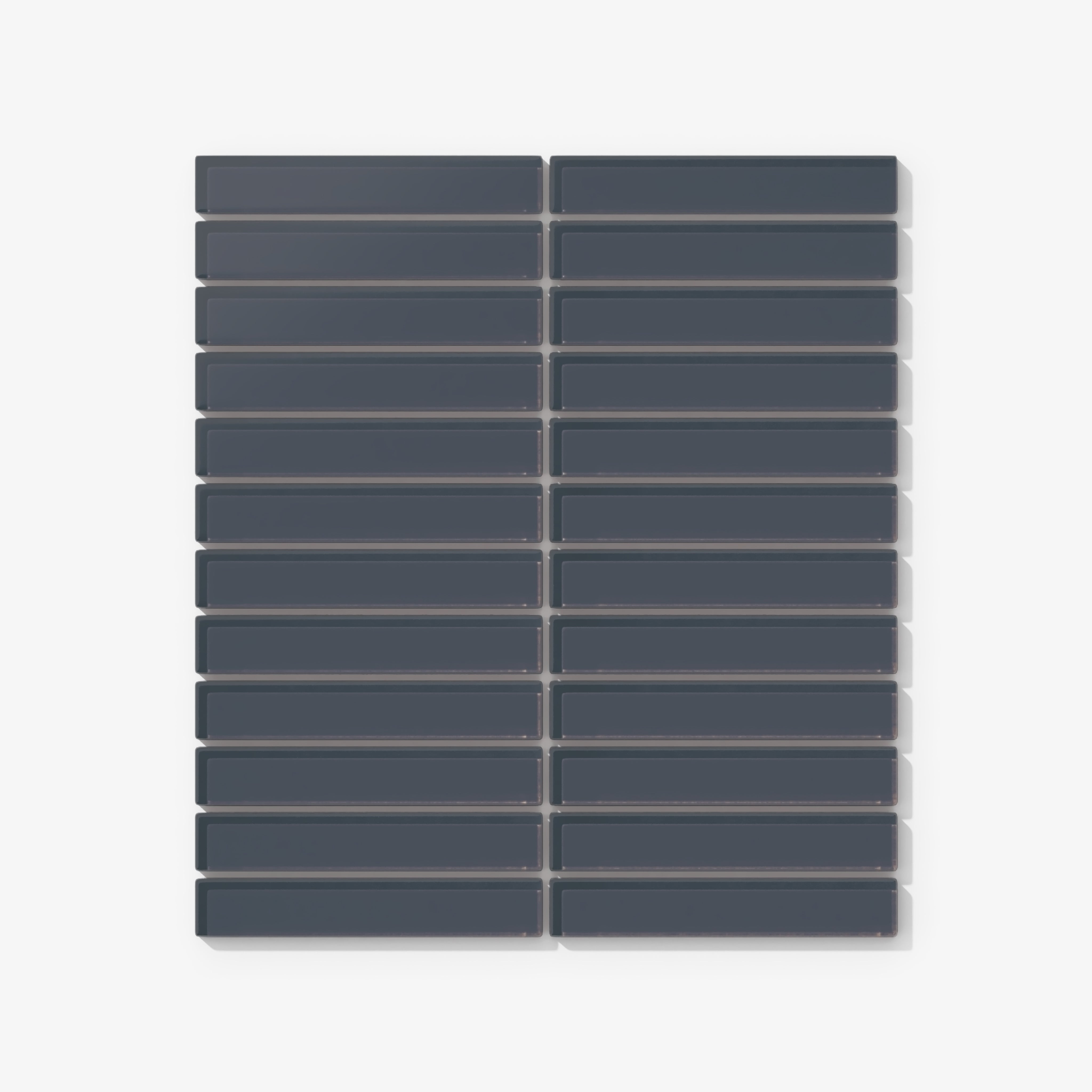 1x6 Straight Set Sheeted Glass Mosaic Tile in Junco Matte