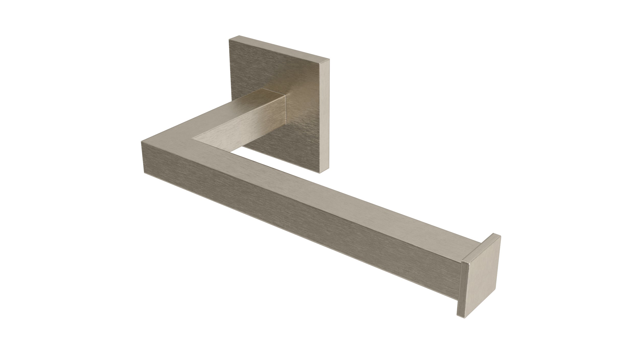 Flatiron Square Single Post Paper Holder in Satin Nickel