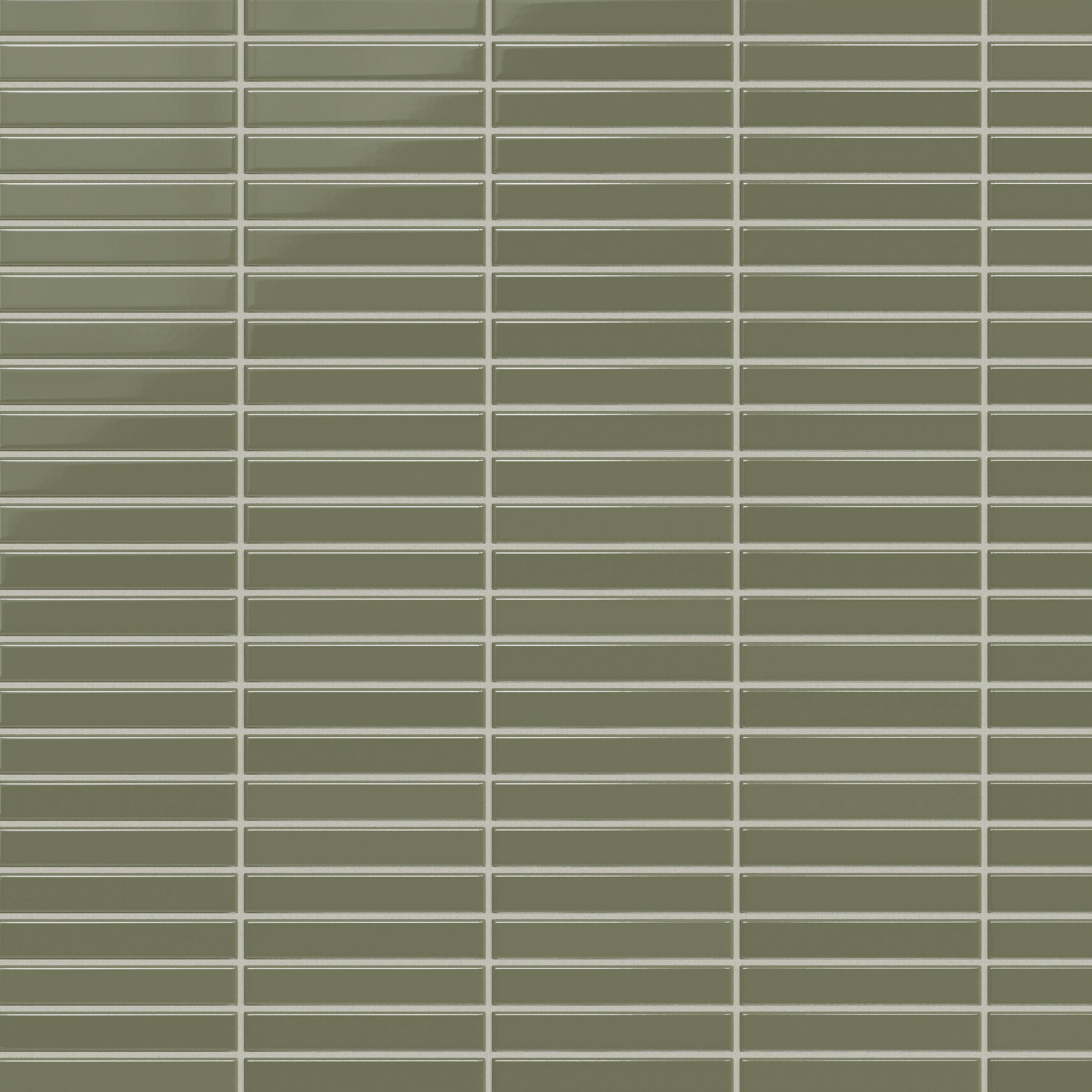 1x6 Straight Set Sheeted Original Ceramic Mosaic Tile in Peabody Gloss