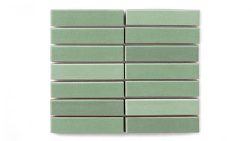 1x4 Straight Set Sheeted Original Ceramic Mosaic Tile in Sea Green Matte