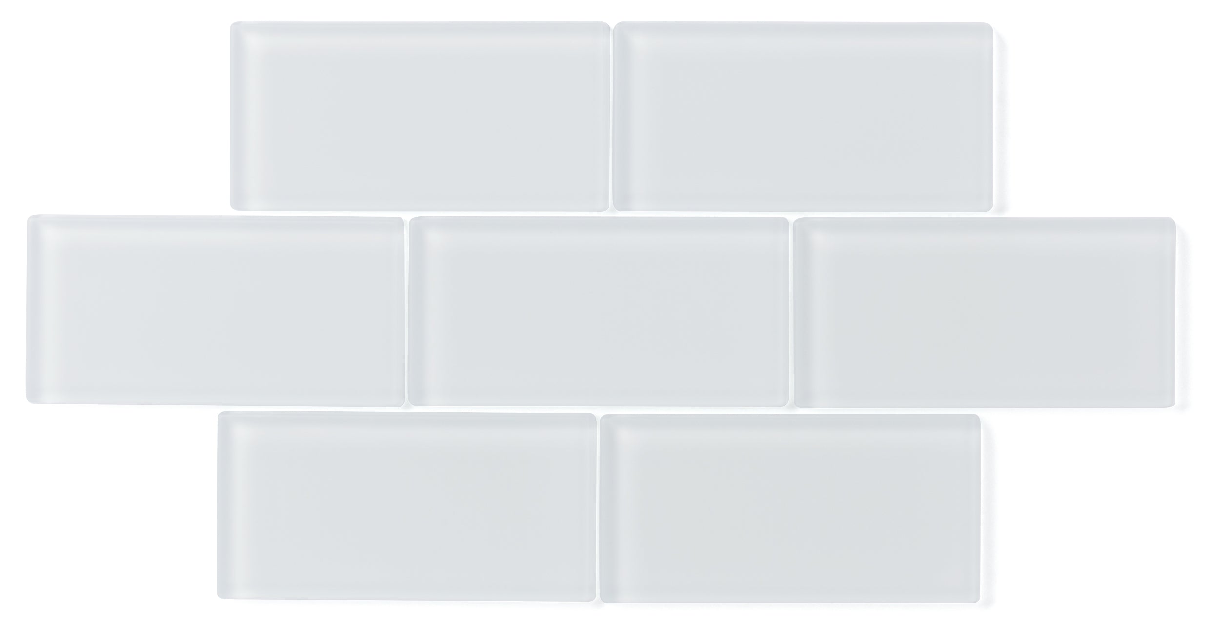 1x4 Herringbone Sheeted Glass Mosaic Tile in Snowy Owl Matte