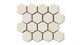2" Hexagon Sheeted Original Ceramic Mosaic Tile in Ivory Matte