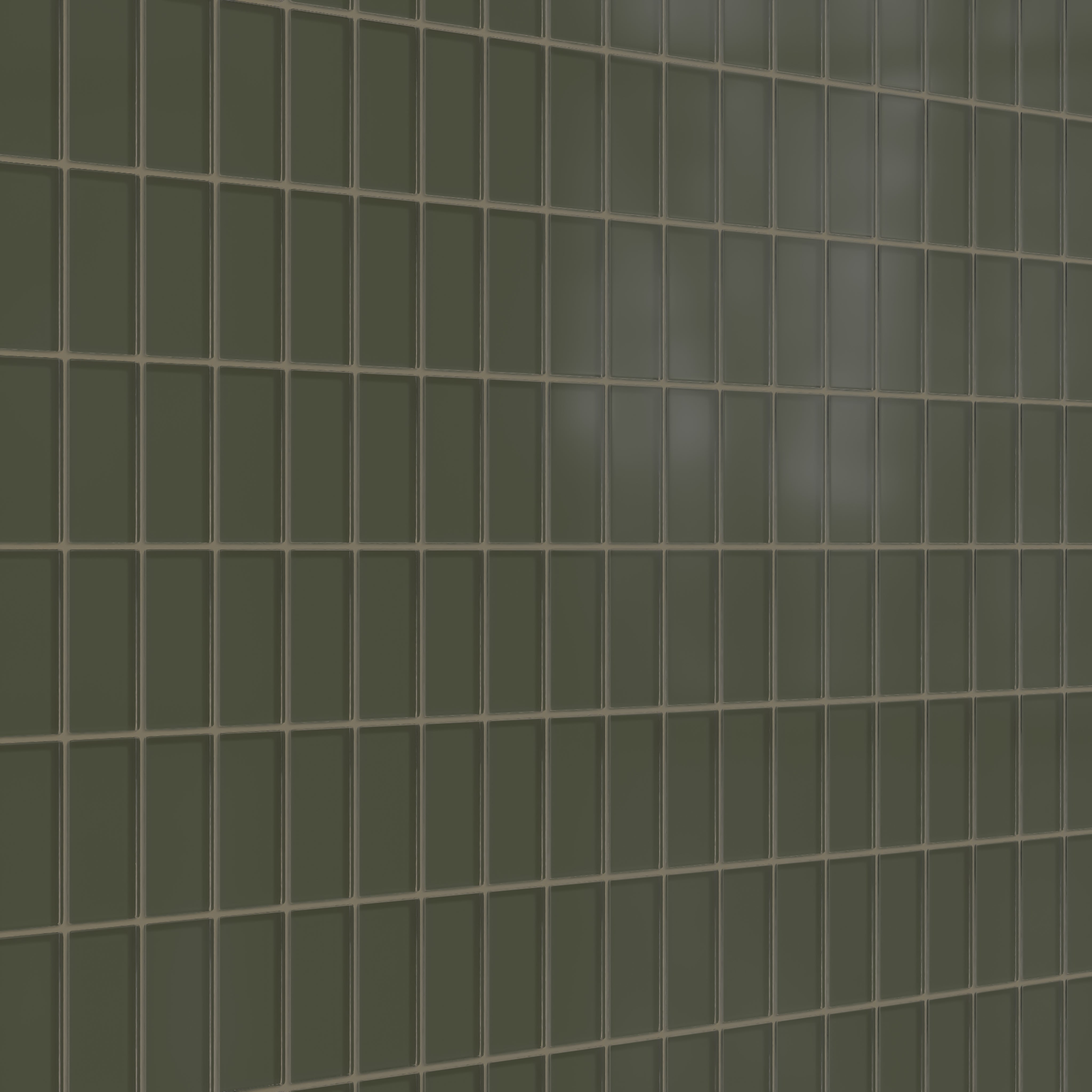 2x4 Straight Set Sheeted Glass Mosaic Tile in Roadrunner Matte