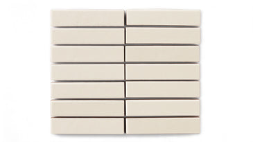 1x4 Straight Set Sheeted Original Ceramic Mosaic Tile in Ivory Matte