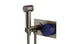 Foundry One Handle Wall Mount Bidet Trim with Groove Ceramic Knob Handle in Antique Nickel