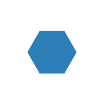 6" Hexagon Original Ceramic Tile in Aegean Sea Matte