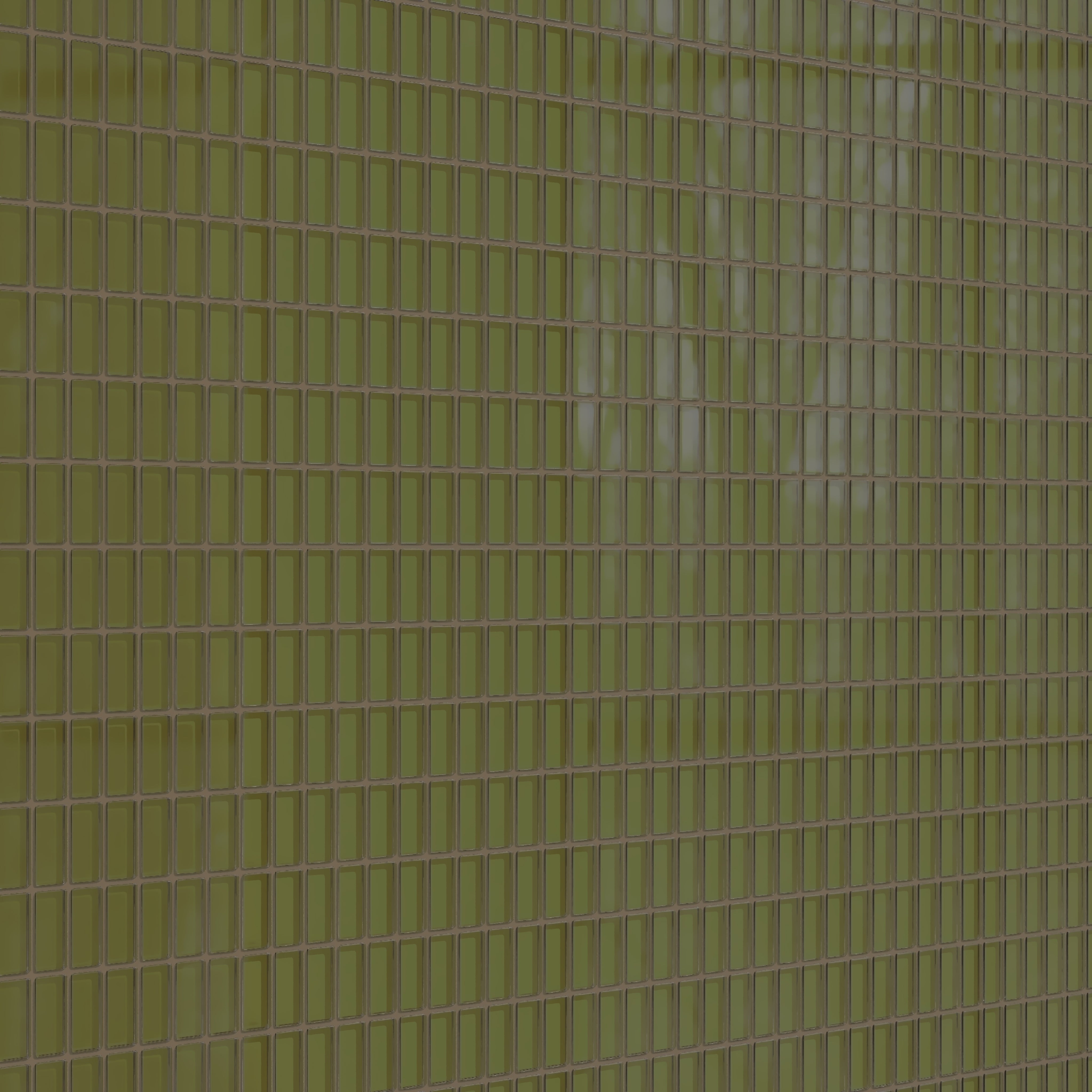 1x2 Straight Set Sheeted Glass Mosaic Tile in Cormorant Gloss