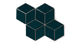 Large Diamond Original Ceramic Tile in Caspian Sea Gloss
