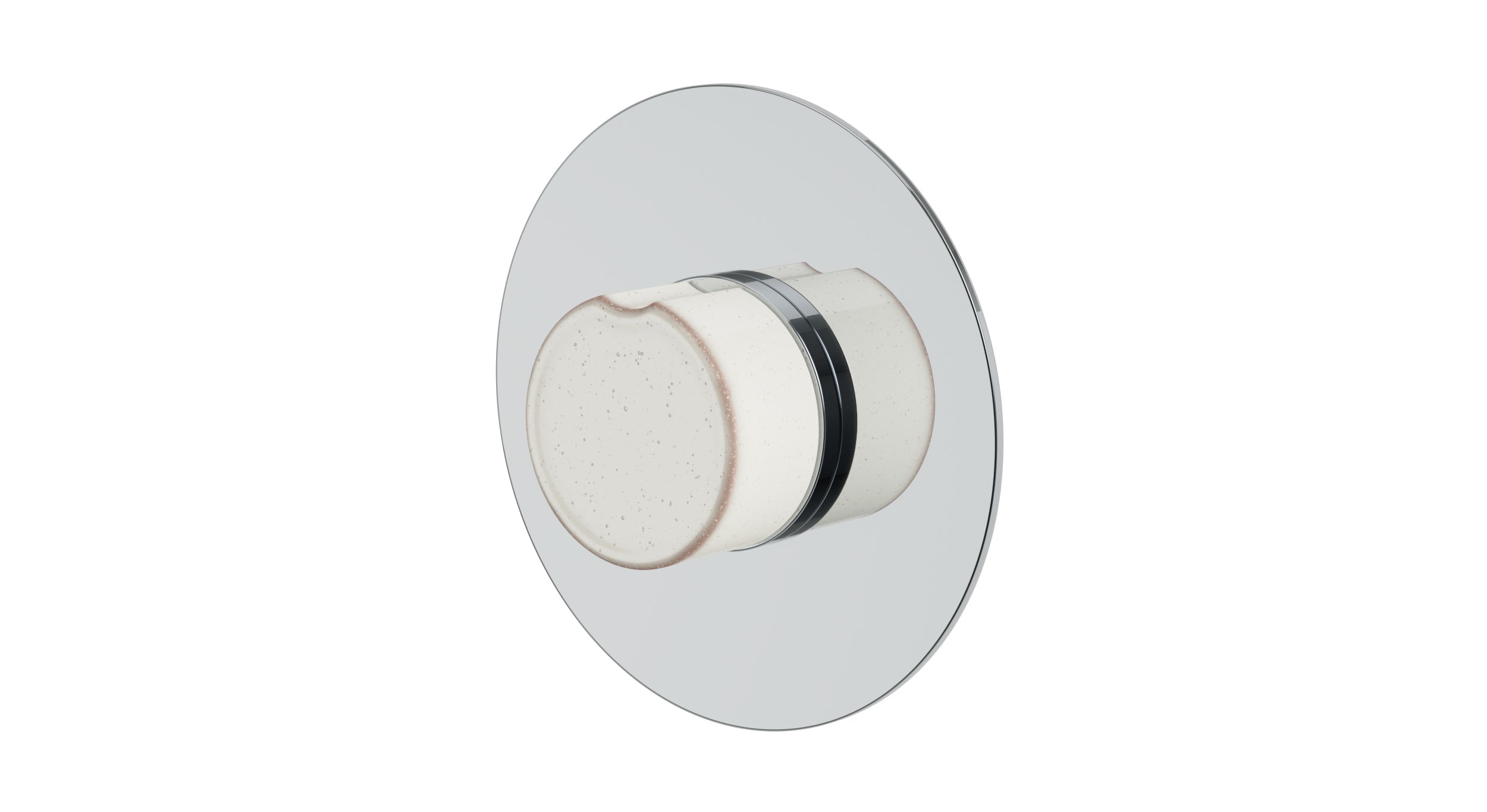 Foundry One Handle Wall Mount Shower Trim with Groove Ceramic Knob Handle in Polished Chrome