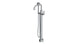 Emerson One Handle Floor Mount Squaretop Bath Trim with Hand Shower and Classic Lever Handle in Satin Chrome