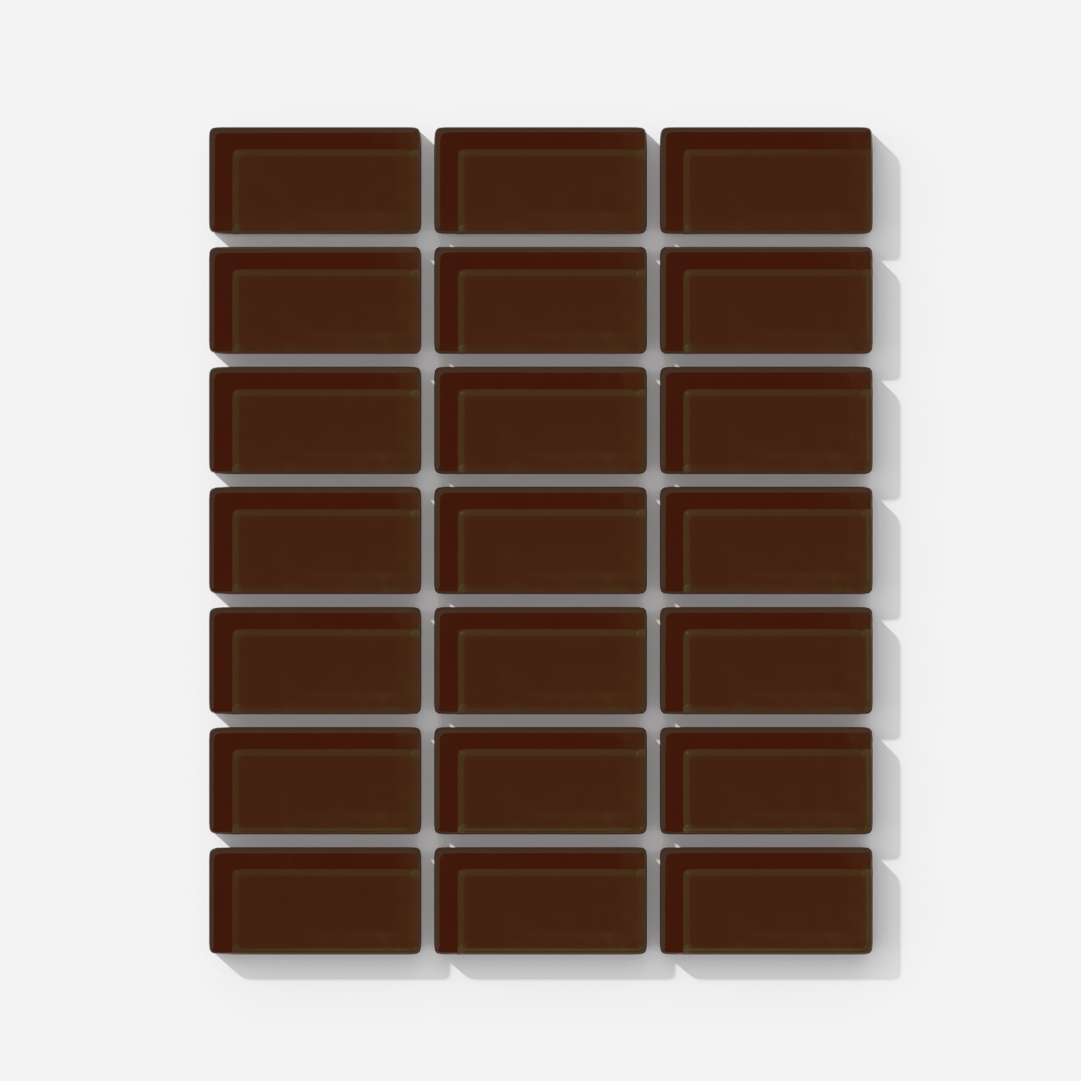 1x2 Straight Set Sheeted Glass Mosaic Tile in Thrasher Gloss