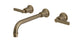 Emerson Two Handle Wall Mount 10" Lavatory Faucet with Classic Lever Handles in Antique Brass