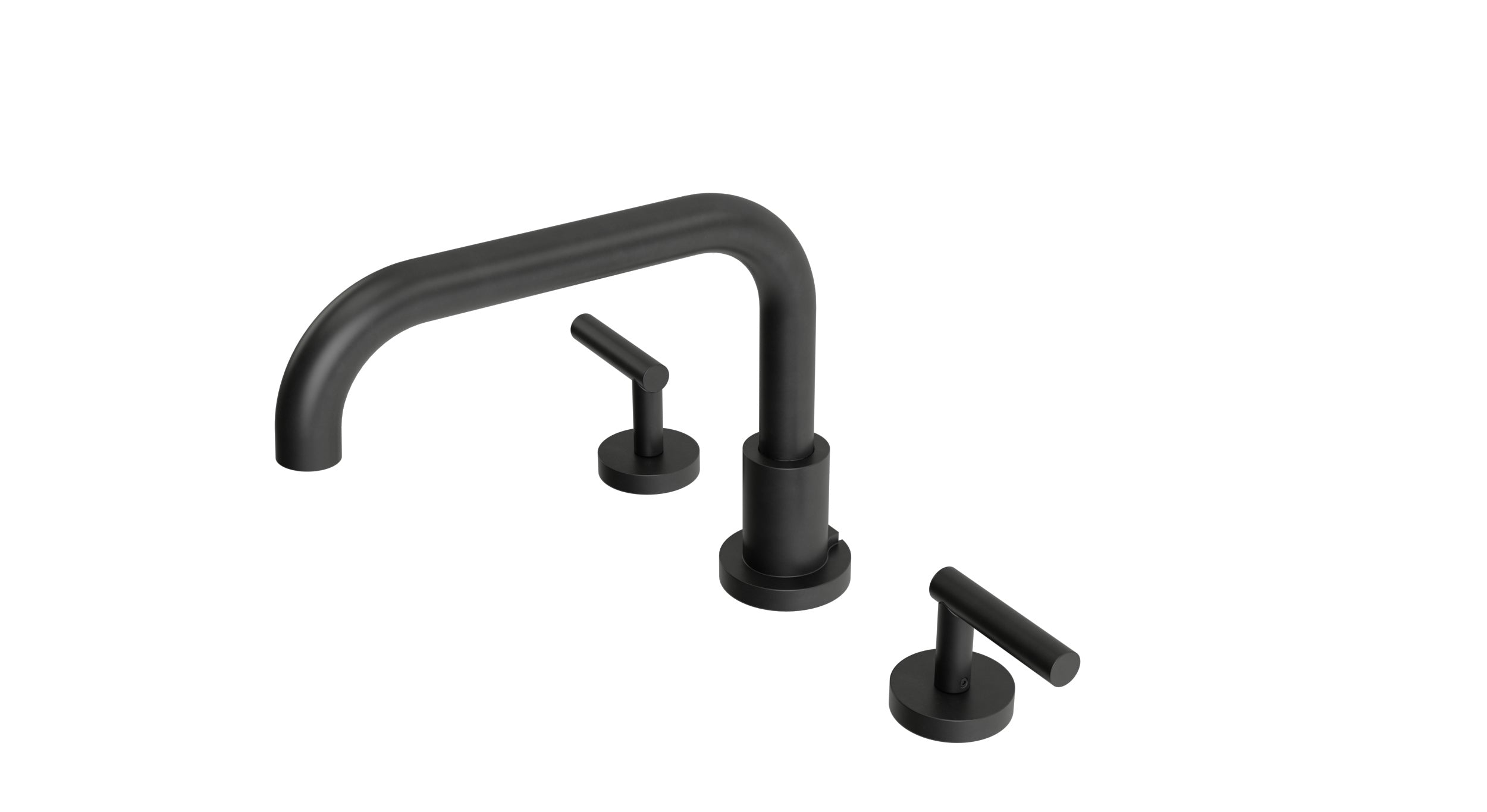 Contour Two Handle Deck Mount Squaretop Bath Trim with Soft Lever Handles in Oil Rubbed Bronze