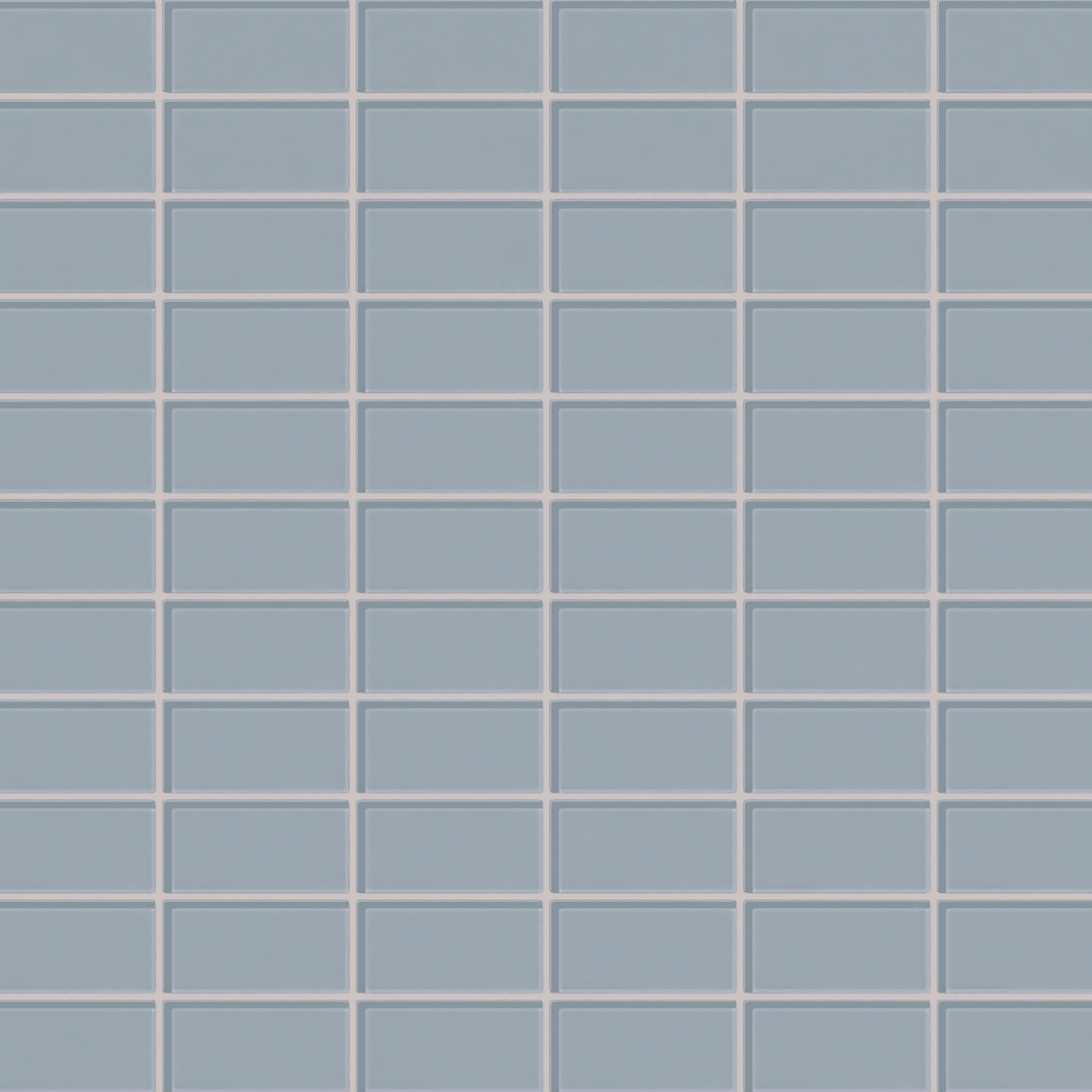 2x4 Straight Set Sheeted Glass Mosaic Tile in Pinyon Jay Gloss