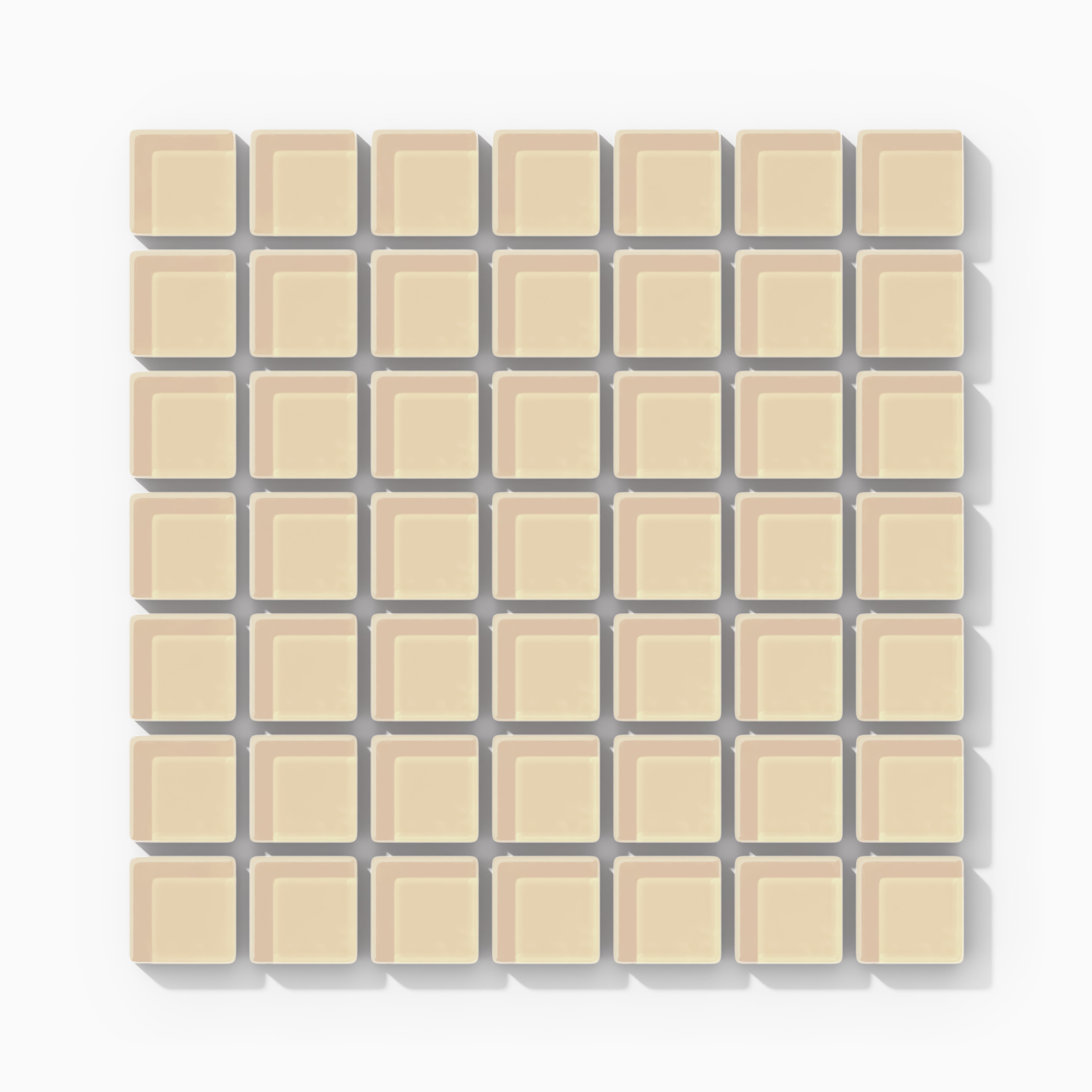 1x1 Straight Set Sheeted Glass Mosaic Tile in Chickadee Gloss