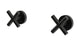 Contour Two Handle Wall Mount Bath Trim with Soft Cross Handles in Oil Rubbed Bronze