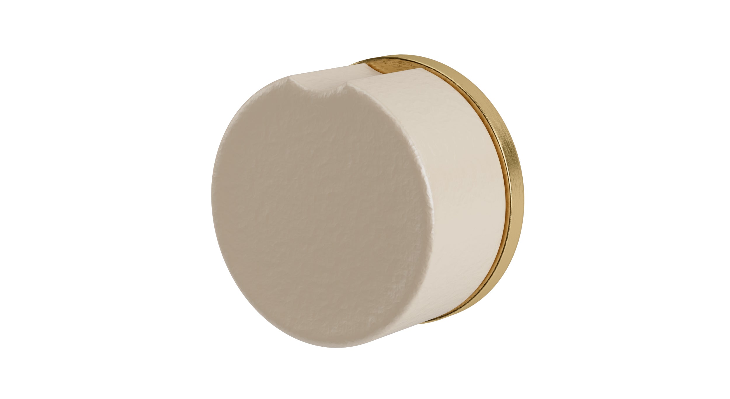Foundry One Handle Wall Mount Diverter/Volume Control Shower Trim with Groove Ceramic Knob Handle in Satin Brass