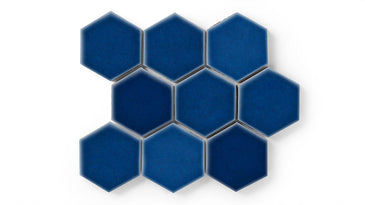 4" Hexagon Original Ceramic Tile in Lake Tahoe Gloss