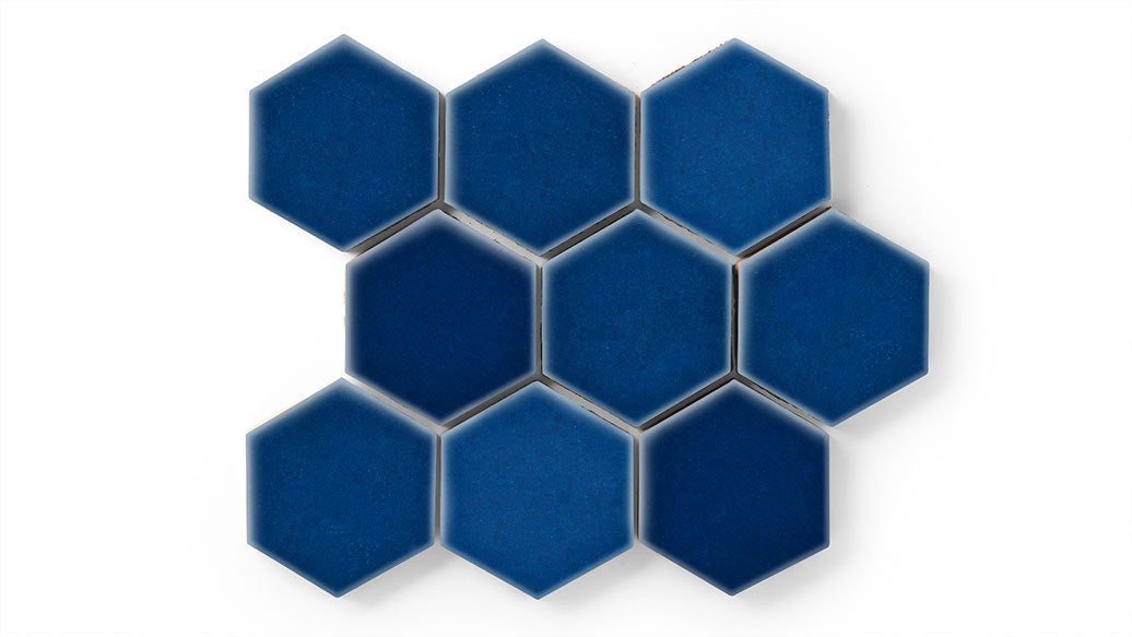 4" Hexagon Original Ceramic Tile in Lake Tahoe Gloss