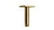 Flatiron 4" Straight Shower Arm with Flange in Uncoated Polished Brass
