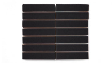 1x4 Straight Set Sheeted Original Ceramic Mosaic Tile in Raven Matte