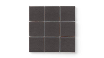 3x3 Straight Set Sheeted Original Ceramic Mosaic Tile in Carbon Matte