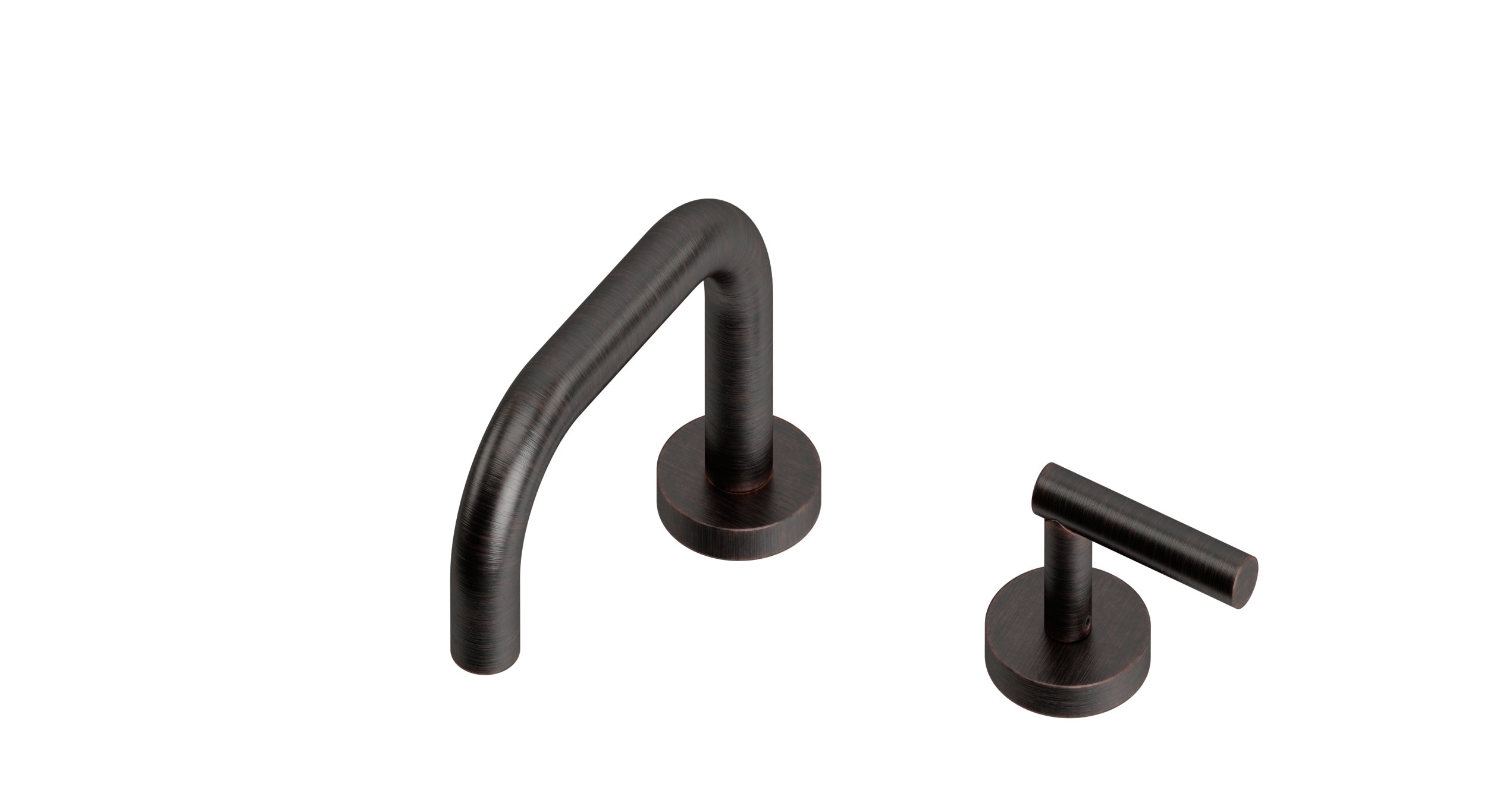 Contour One Handle Deck Mount Squaretop Lavatory Faucet with Soft Lever Handle