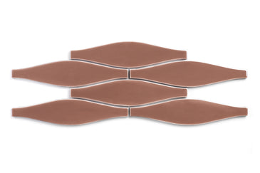 Wave Original Ceramic Tile in Mauve Gloss