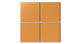 4x4 Natural Press Ceramic Tile in Yellow Ochre Matte