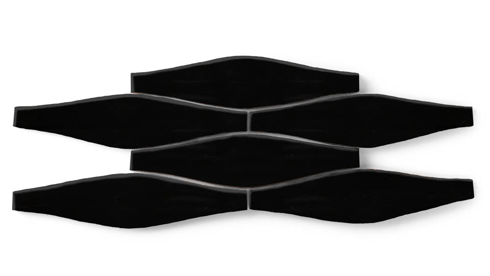 Wave Original Ceramic Tile in Raven Gloss