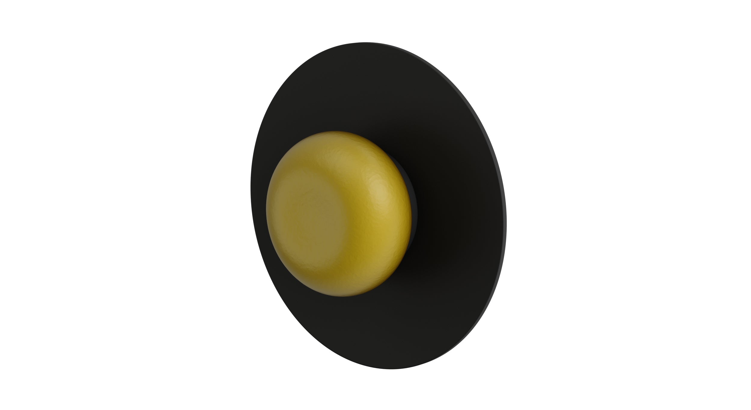 Foundry One Handle Wall Mount Shower Trim with Pebble Ceramic Knob Handle in Matte Black