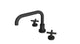 Contour Two Handle Deck Mount Squaretop Bath Trim with Soft Cross Handles in Matte Black